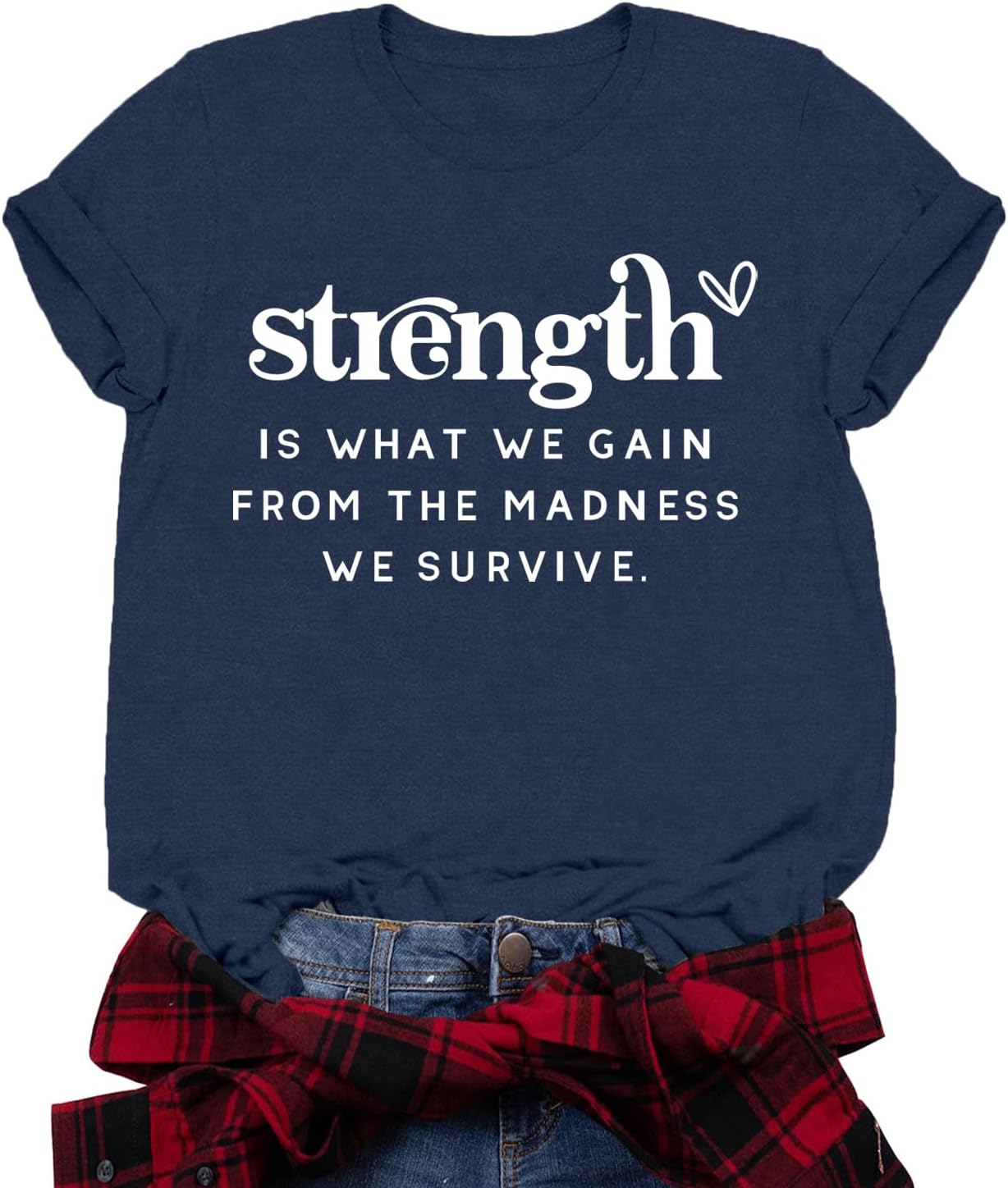 Inspirational Tshirts for Women Positive T-Shirts Casual Strength Vibe Tee Tops