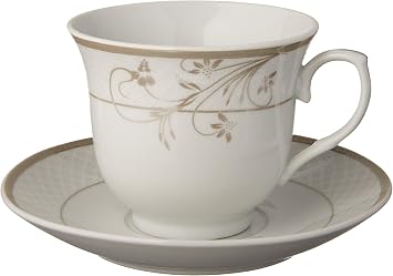 Lorenzo Import Floral Design Tea/Coffee Set Service for 4, Silver