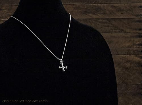 Miniatura 6 de Sterling Silver Icelandic Wolf Cross, Thor's Hammer Necklace - SMALL, 3D Double Sided