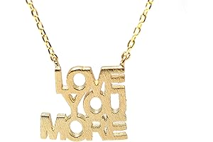 Handcrafted I Love You More Script Necklace