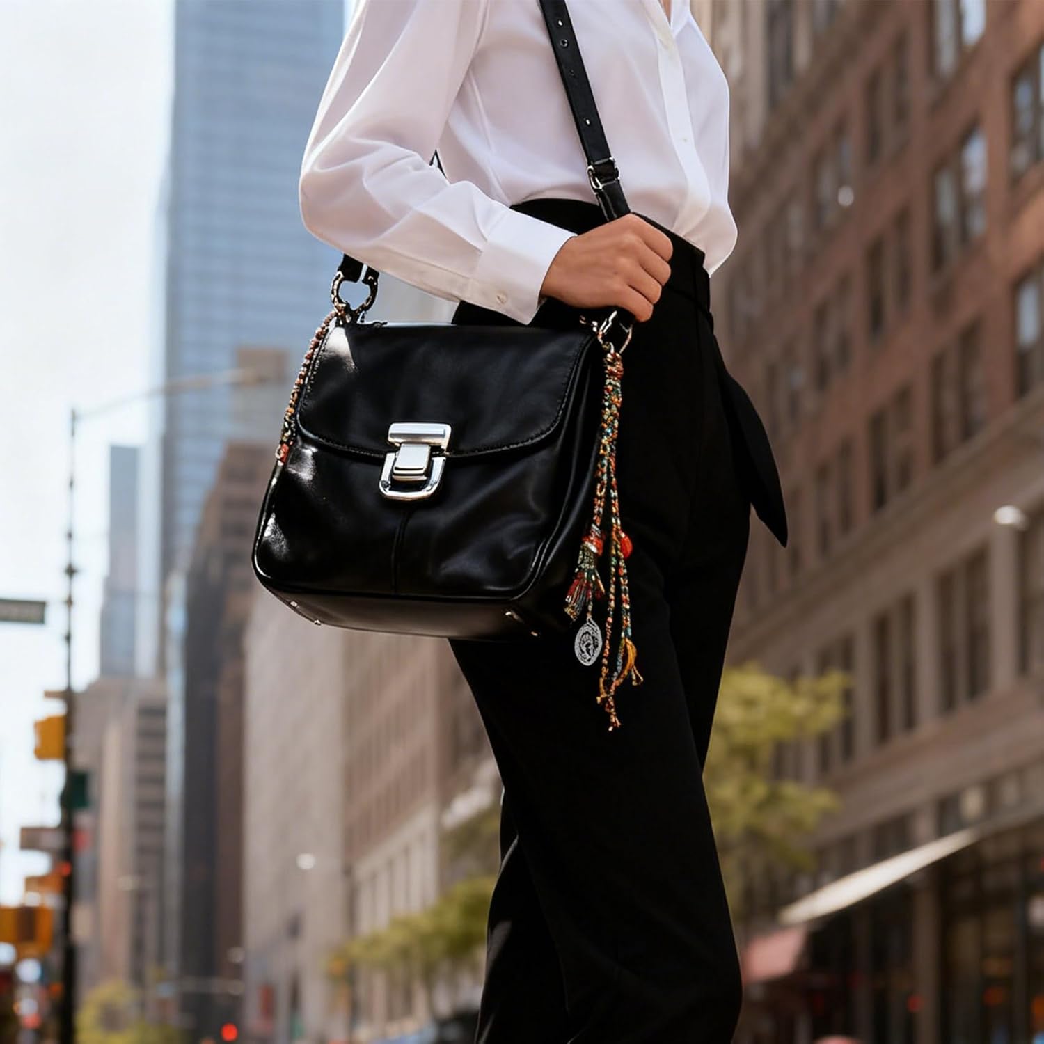 Stylish Chain Beaded Rope Braided Keychain bag charms stands for Handbags, Purses, Glass Accessories for Women - Gift for Anniversaries, Birthdays, and Special Occasions. - Image 6