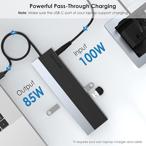 WAVLINK 12-in-1 USB C Docking Station, Triple Display Type C Hub