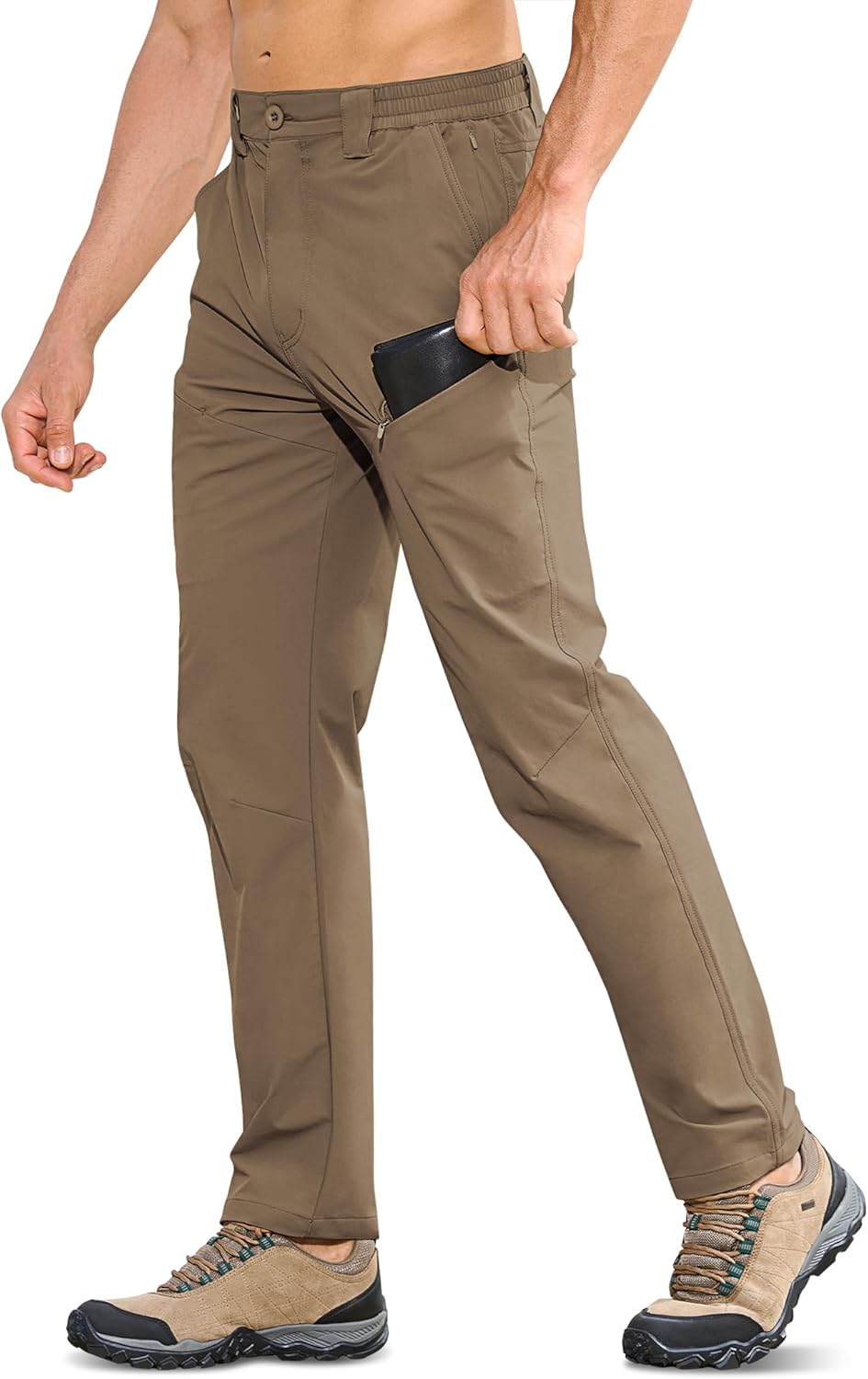 MOURCE Hiking Pants Men Quick Dry - Water Resistant Lightweight Cargo Pants for Men 7 Pockets Outdoor Travel Climbing