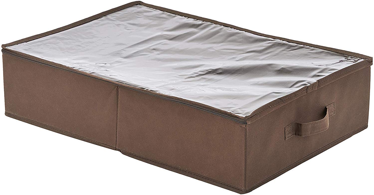 ARYAN ENTERPRISE_ 1 Piece Fabric Under Bed Organiser, Brown