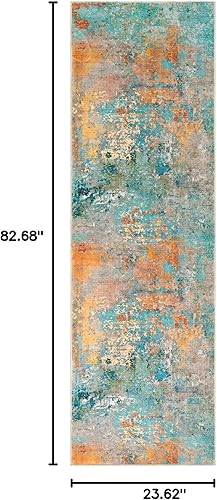 Miniatura 145 de Morebes Alfombra de cocina lavable abstracta de 2 x 3 pulgadas, colorida alfombra de baño pequeña, antideslizante, suave, alfombra