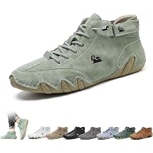 Italian Handmade High Boots Men Outdoor All-terrain Minimalist Beck Shoes Breathable Non-slip Casual Barefoot Shoes For Walking Hiking Driving Chukka BootsLight green,41 EU