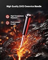 Vista 4 de Termómetro de carne Bluetooth inalámbrico para ahumador de 500 pies, termómetro digital para carne, inalámbrico, para asar a la parrilla, horno