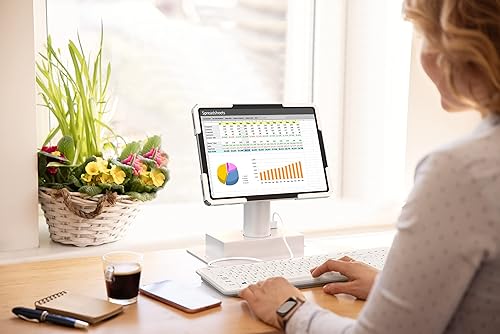 Miniatura 2 de Soporte de posición de quiosco de liberación rápida - Quiosco de montaje de escritorio CTA con 4 concentradores USB 3.0 - iPad 10.9 pulgadas, iPad