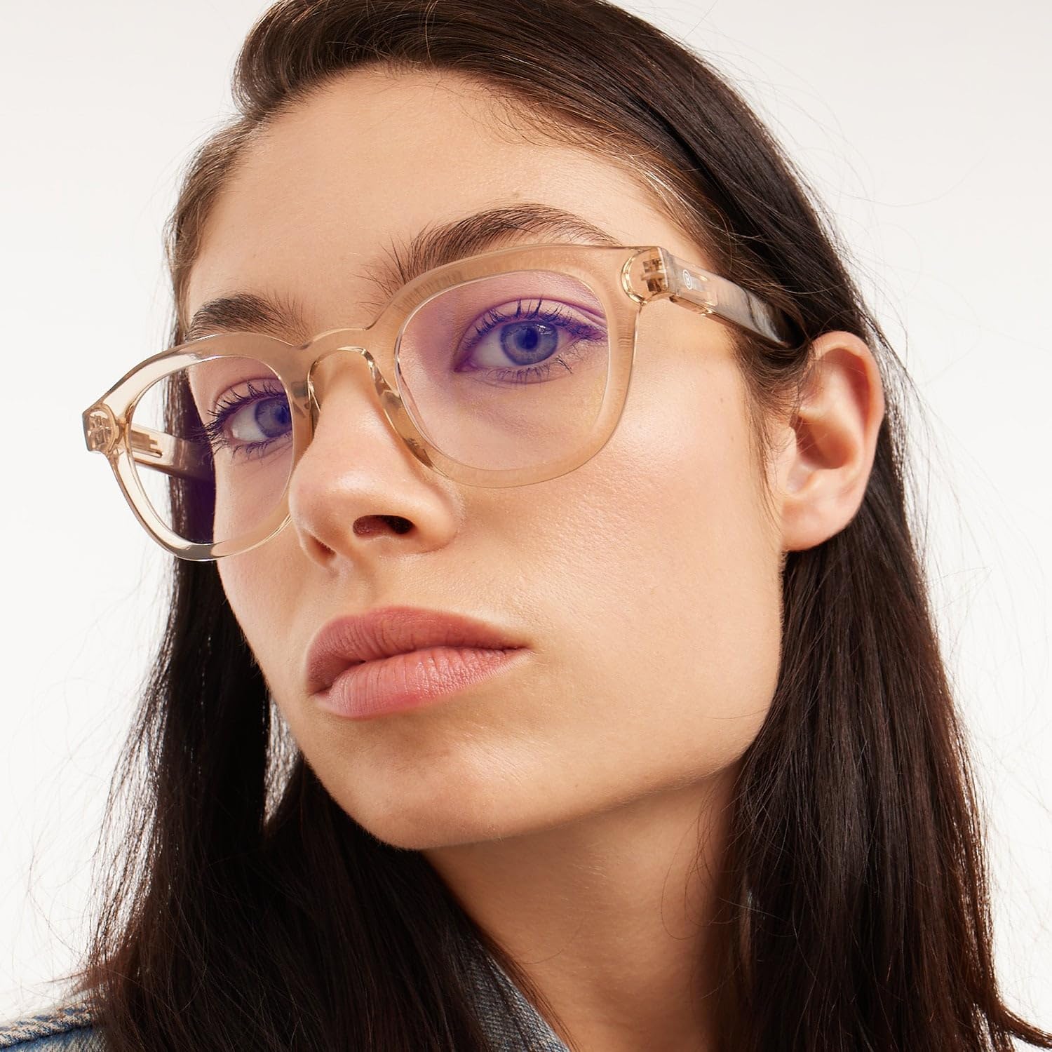 Barner Gafas de diseño con filtro de luz azul, cuarzo rosa Andy + 2.0 - monturas ligeras TR90, diseño moderno