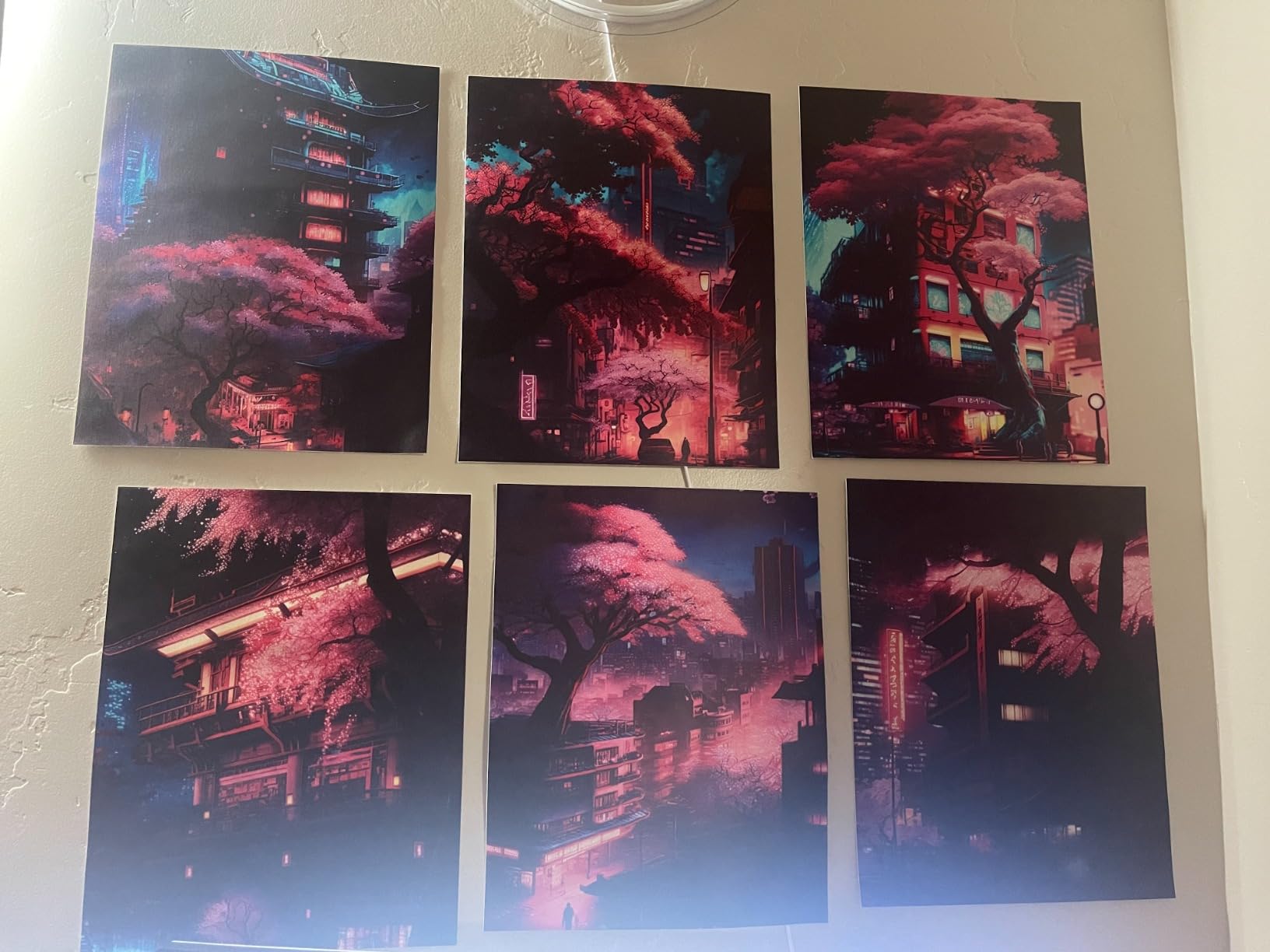 QQQDADA Japanese Wall Art Prints Set of 6 Anime Posters Abstract ...