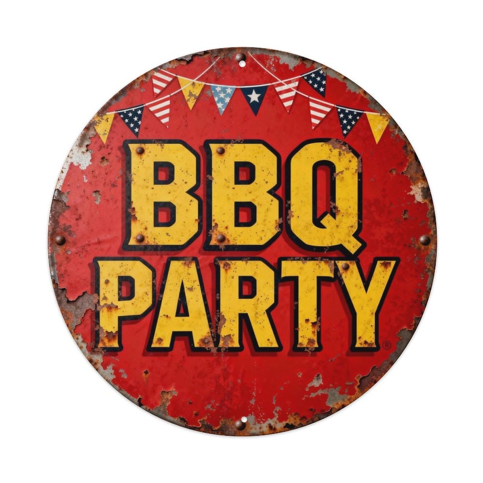 Bbq Party Metal Tin Sign Plaque