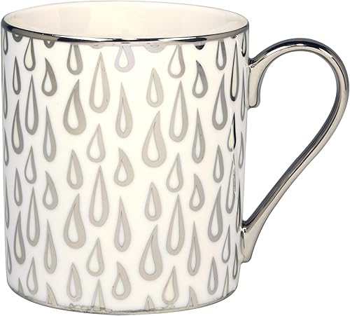 Miniatura 7 de Certified International Mosaic - Juego de 6 tazas cónicas chapadas en plata, de 16 onzas, multicolor