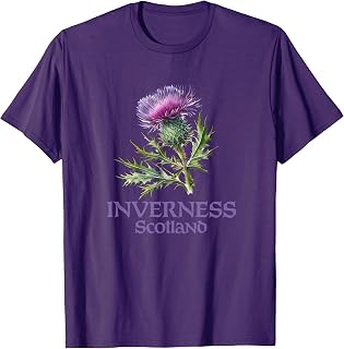 Inverness Scotland Watercolor Thistle T-Shirt