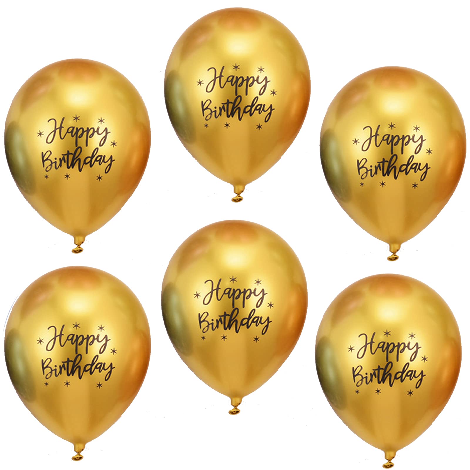 Happy Birthday Metallic Balloons,20 PCS 12 Inch Shiny Metallic Balloon Latex Balloon Happy Birthday Balloons (GD-20PCS)