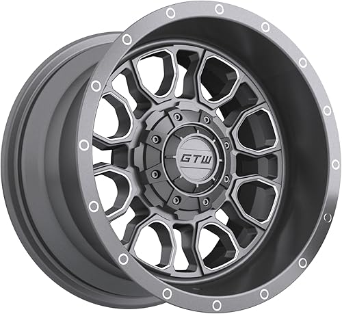 Vista 14 de GTW Combo de ruedas y neumáticos para carrito de golf de 12 pulgadas GTW Volt negro mate/ruedas mecanizadas en neumáticos radiales todo terreno