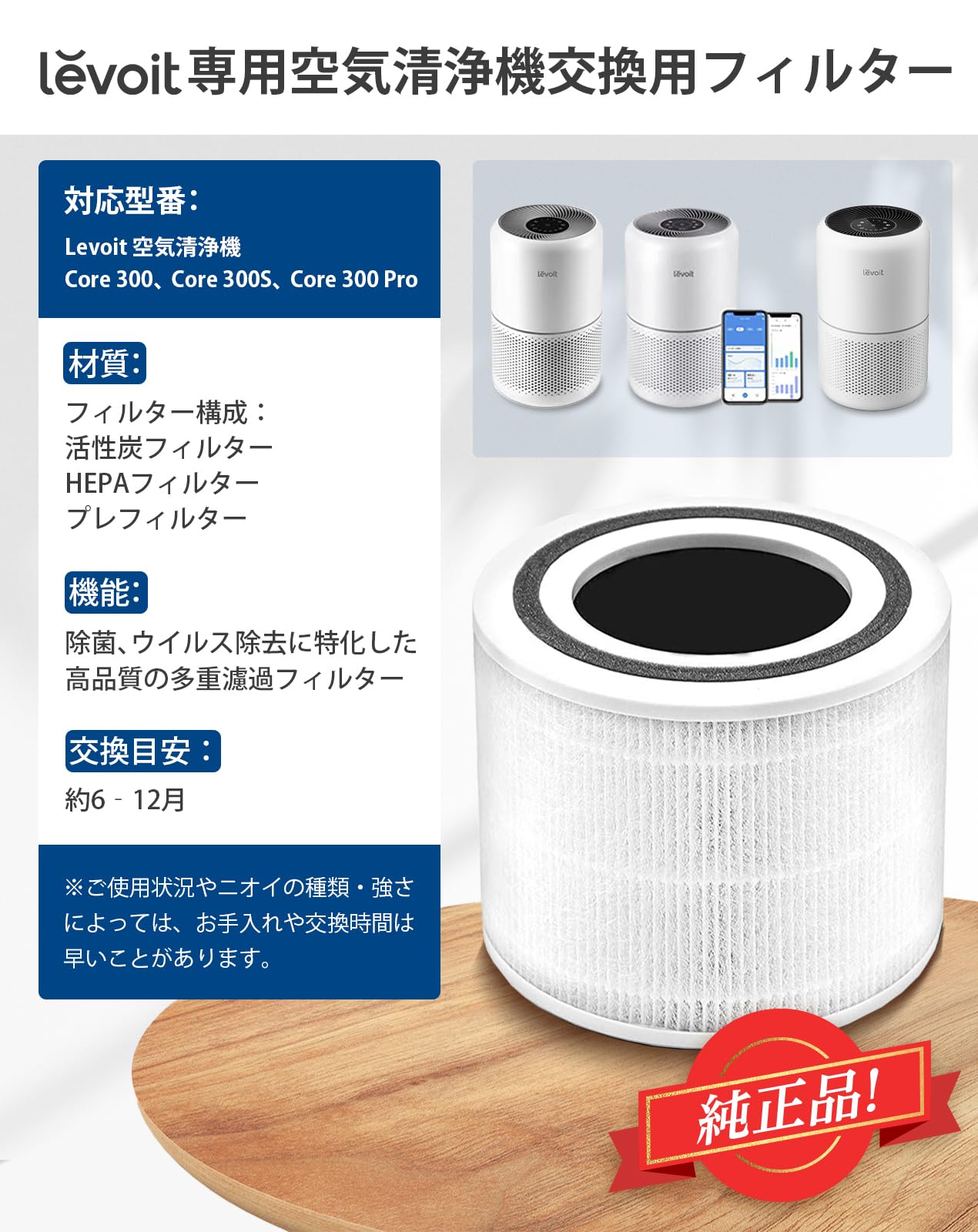Amazon | Levoit (レボイト) 空気清浄機 Core 300 (オリジナル