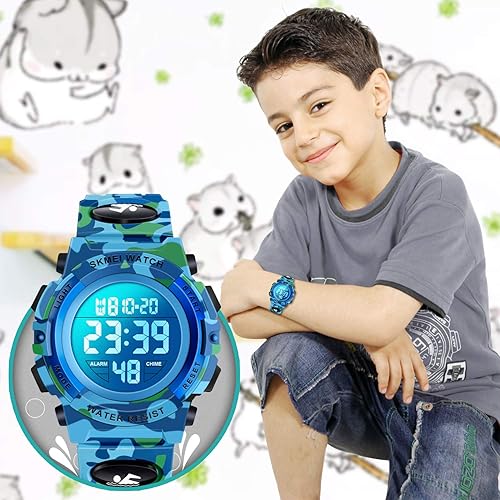 Miniatura 6 de ATIMO Reloj deportivo digital impermeable LED 50M para niños - Regalos para niños