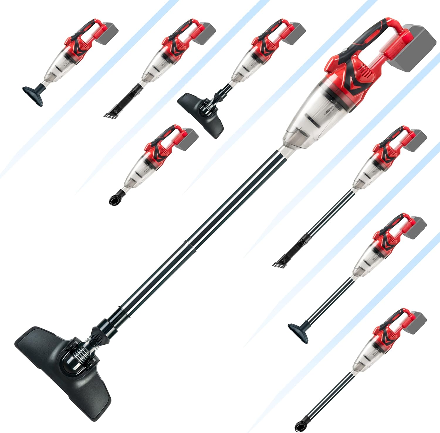 IRONFIST Cordless Vacuum Cleaner, 140W Handheld Cleaner Portable Compatible with Milwaukee M18 Batteries for Hard Floor Carpet Car Pet Hair Cleaning (Battery NOT Include) - Image 4