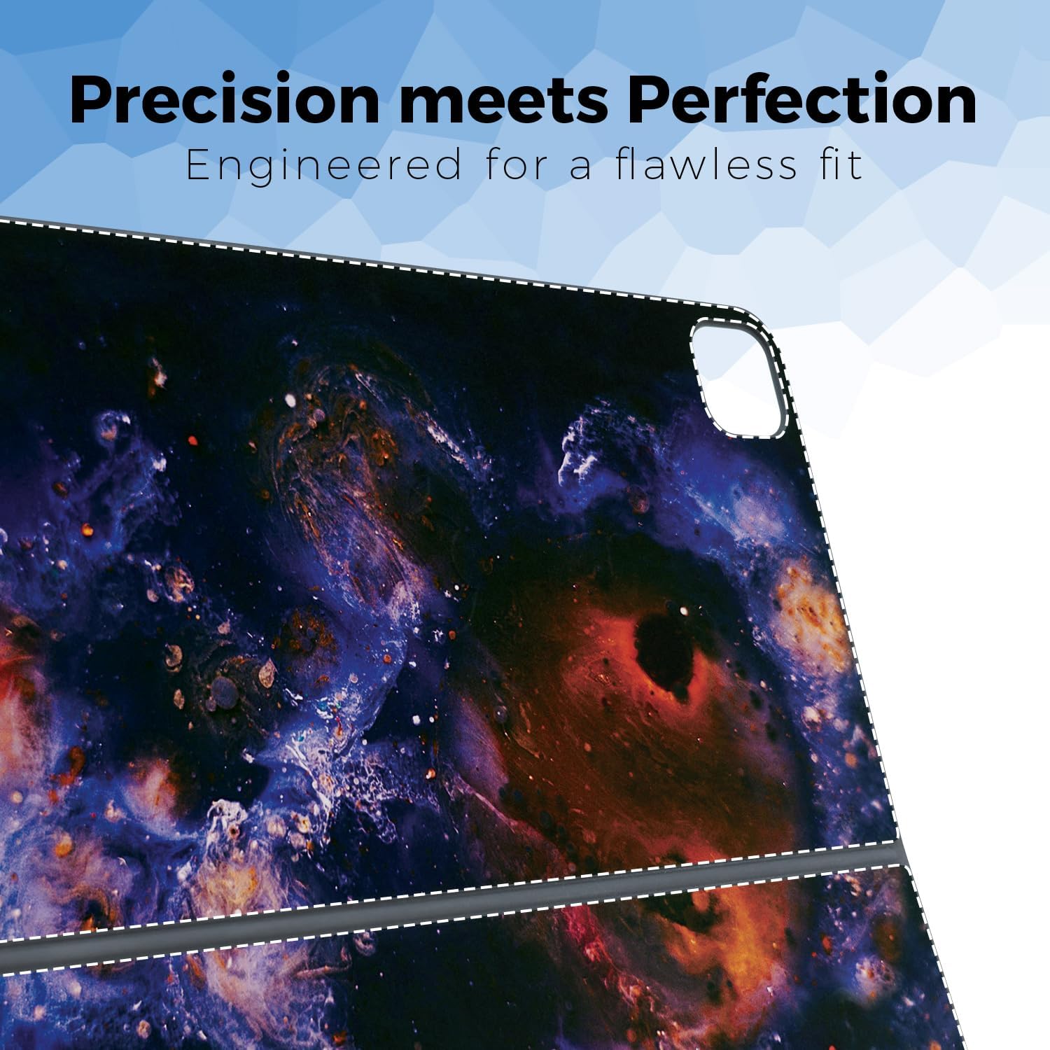 Keyboard Skin Compatible with Apple Magic Keyboard for iPad Pro 13" (M5) 2025 - Andromeda - Premium 3M Vinyl Protective Wrap Decal Cover - Easy to Apply | Crafted in The USA by MightySkins