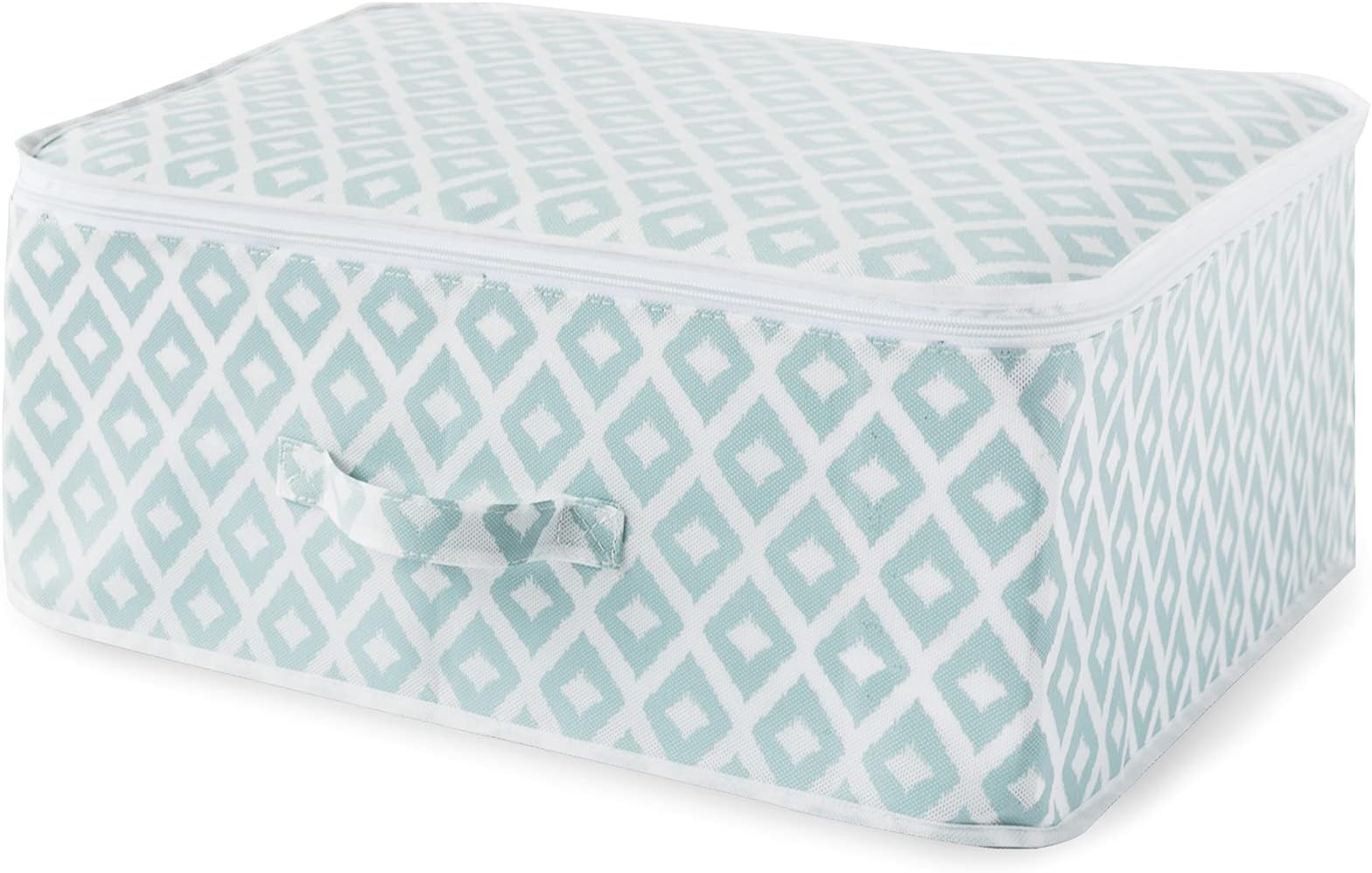 Compactor Daman Storage Bag with Zip 46 x 46 x 20.5cm, Aqua/White