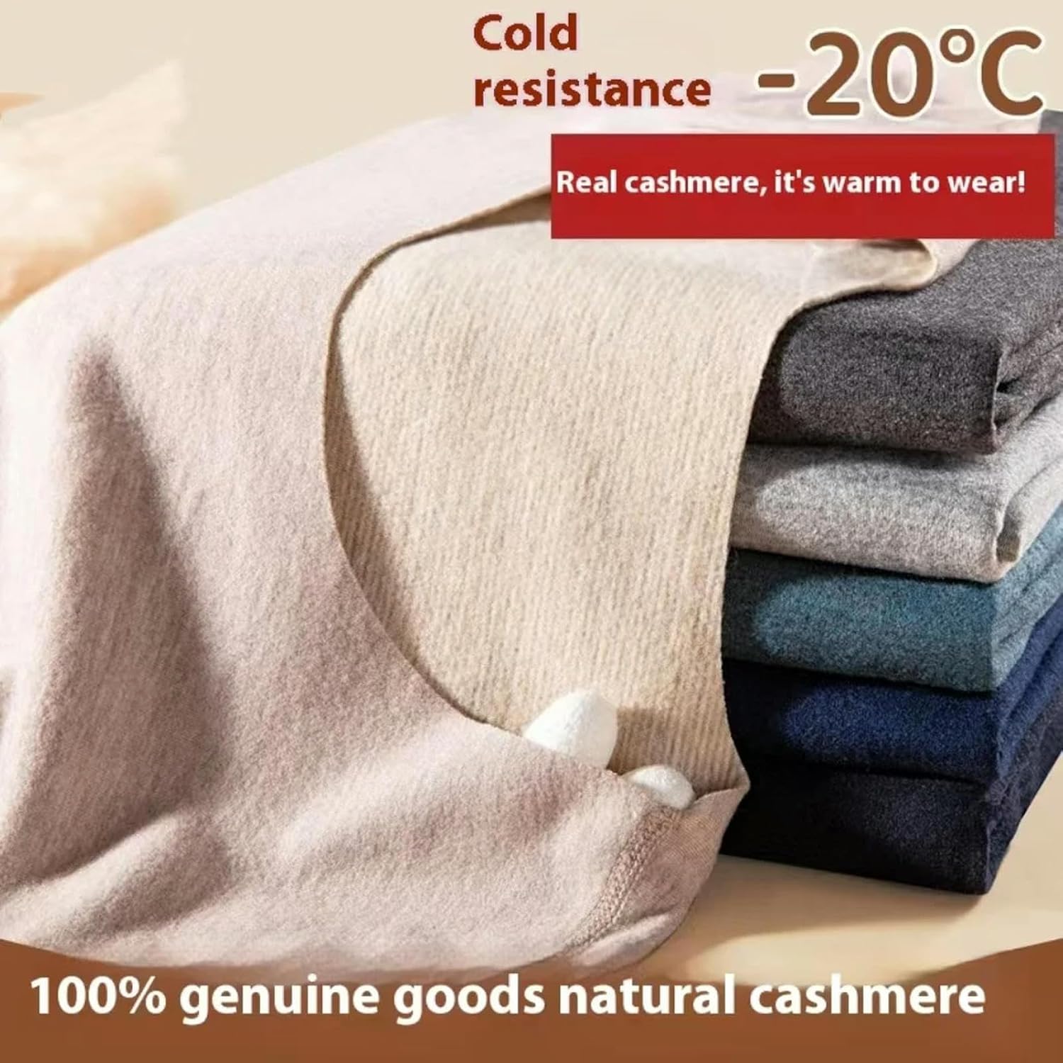 Cashmere Silk Thermal Underwear Set Non-Marking Double-Sided Brushed Wool De Velvet Fall Coat Pants