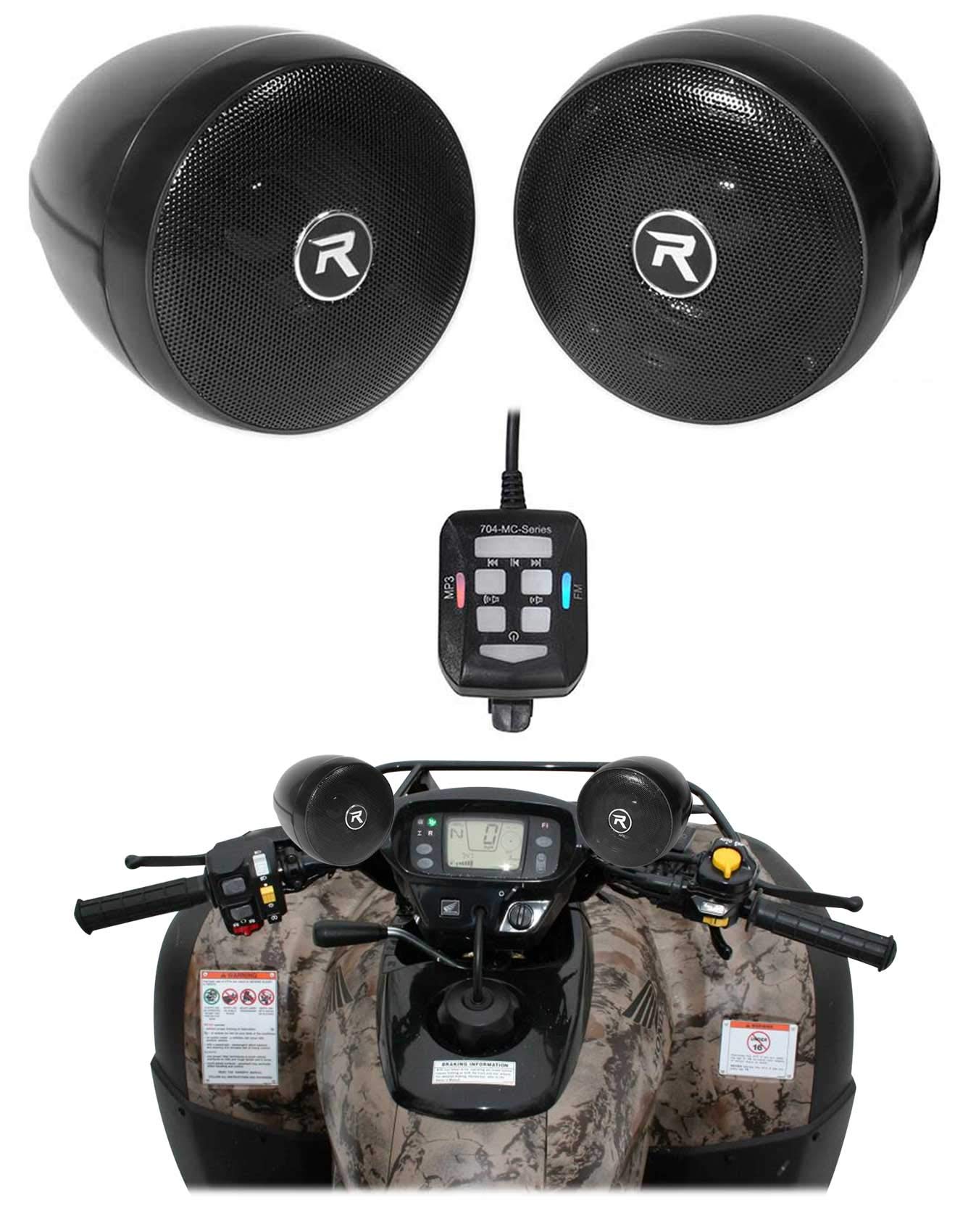 Rockville Bluetooth ATV Audio System w/Handlebar Speakers for Can-Am Renegade