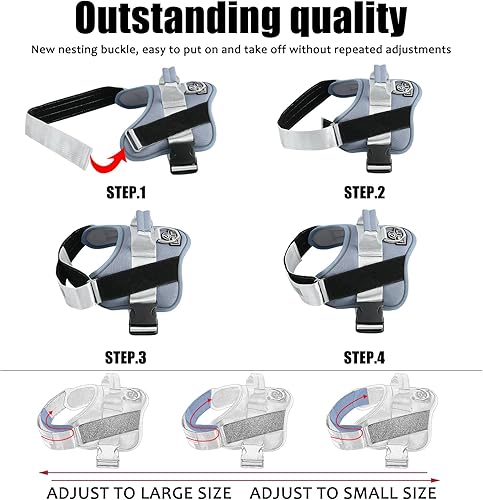 Miniatura 178 de Bolux - Arnés para perro, reflejante y transpirable, ajustable, con asa, para sacarlo a pasear, no más tirones ni asfixia (amarillo militar, talla L)