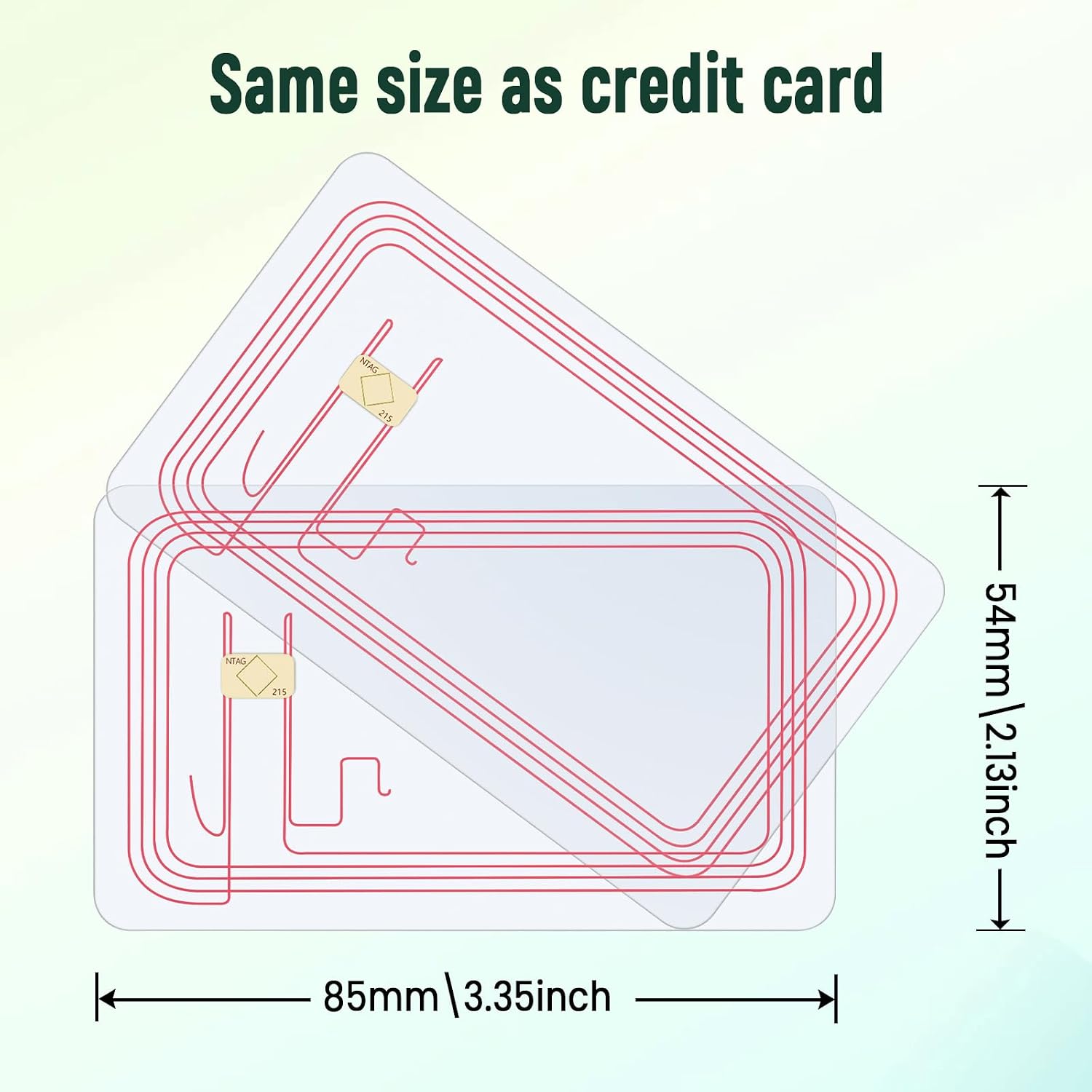 100pcs NFC Card NFC Tags NFC Clear Amiibo Cards NFC Cards Blank Ntag215 Cards NFC 215 Cards Rewritable NFC Chip Compatible with Amiibo and TagMo for All Phone NFC Enabled