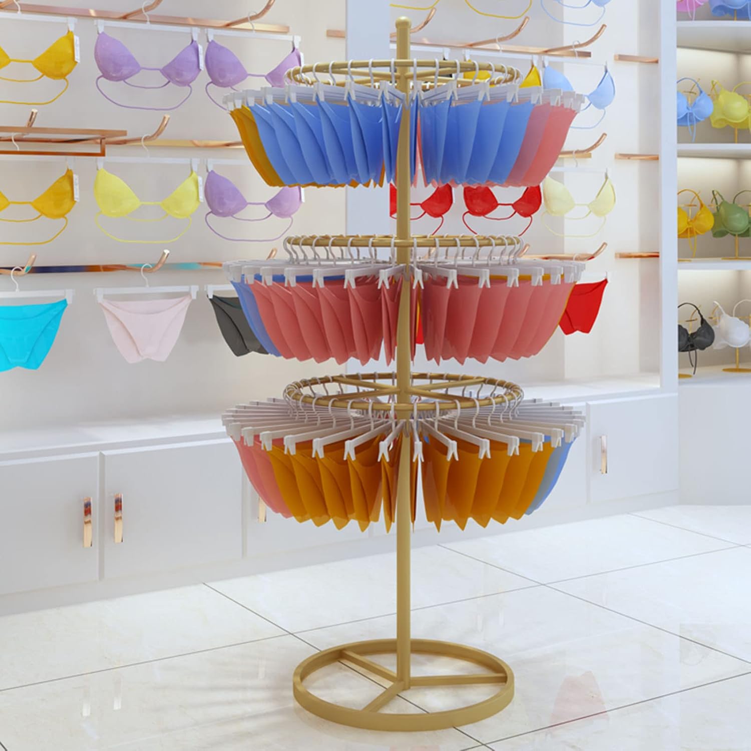 Amazon.com: Clothing Store Underwear Metal Rotating Display Rack ...