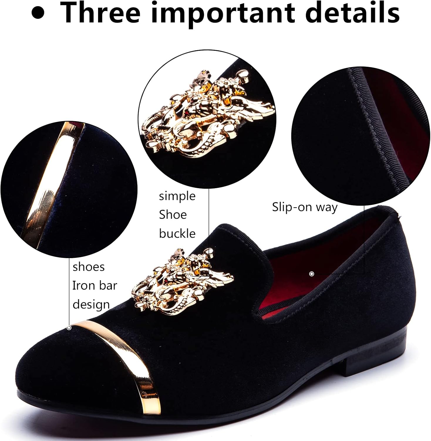 Meijiana Men's Fashion Classic Faux Leather Loafers and Weeding Dress Shoes for Men - Image 4