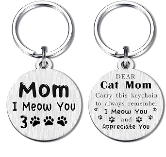 Emideary Cat Gifts for Men Women - Cat Lovers Keychain - Cat Key Chain