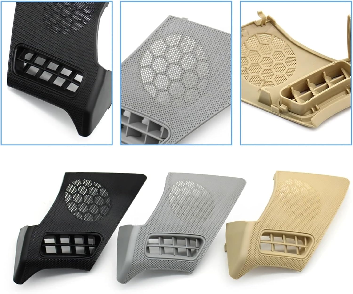 LHD Car Air Conditioning Left Right AC Vent Speaker Grille Cover For Mercedes-Benz E Class W210 1995-2002 E320 E430 E55(Gray L and R)