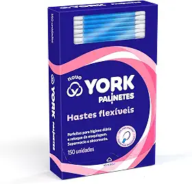 York Hastes Flexíveis De Algodão Palinetes 150 Unidades Pacote De 150