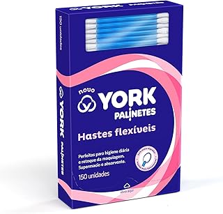 Hastes Flexíveis de Algodão Palinetes York 150 unidades, York, pacote de 150