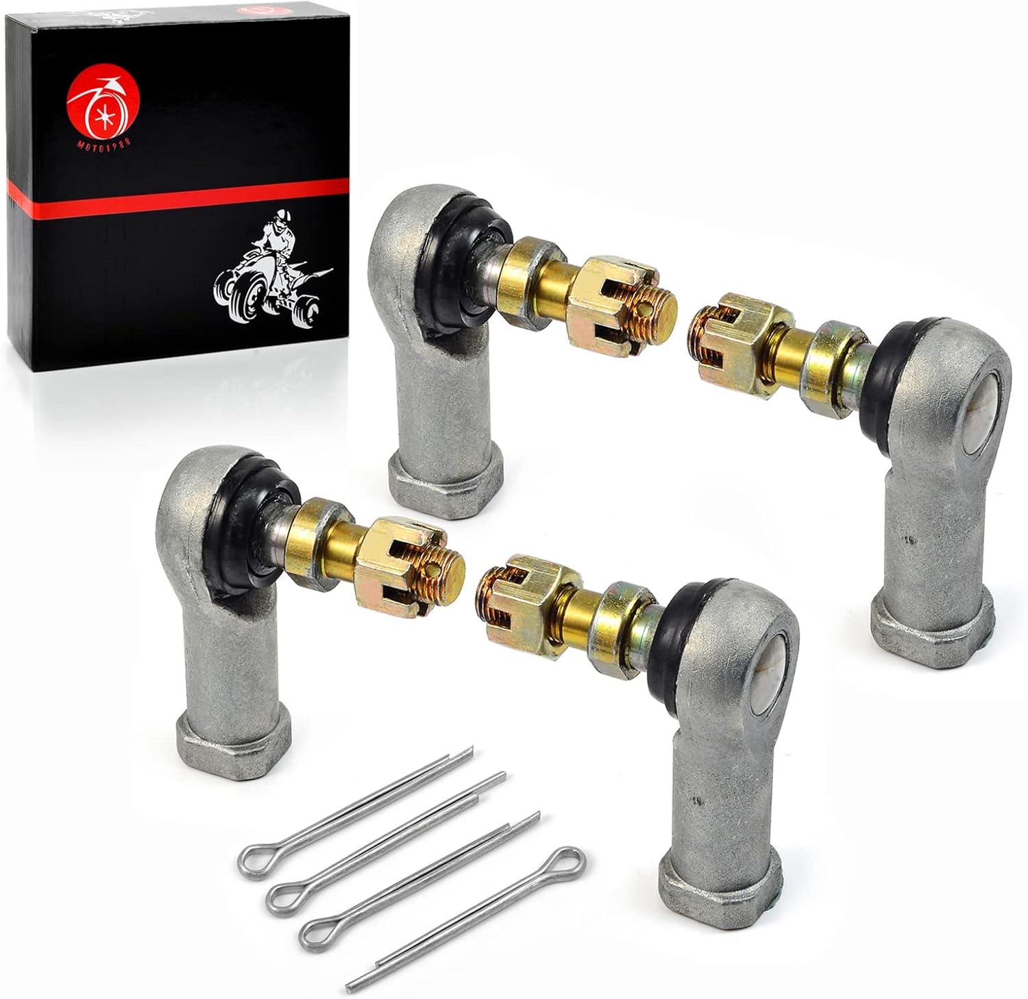 MOTO1988 Tie Rod End Kit Left & Right For HONDA Rancher 350 400 420 Foreman 400 450 500 Recon 250 TRX 250EX TRX 250X FourTrax 200 300 Rincon 650 680 Foreman Rubicon 500