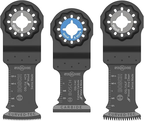 BOSCH OSL003VP Starlock - Juego surtido de cuchillas de corte por inmersión para aplicaciones mixtas en metal, madera y otros materiales de uso