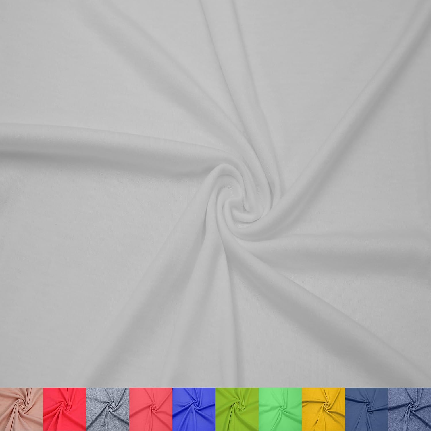 60" Wide Poly Rayon Spandex Jersey Knit Fabric by The Yard – 155 GSM, Lightweight, Breathable, 2-Way Stretch for Sewing, Apparel, Dresses, Baby Clothes & DIY