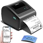 Imprimante d'étiquette d'expédition Bluetooth 4x6 - D450BT Imprimante Thermique pour les colis d'expédition, 4x6 Imprimante d'étiquette d'expédition thermique pour les petites entreprises, compatible avec Postes Canada, USPS, Tiktok