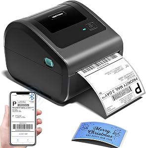 Bluetooth Shipping Label Printer 4x6 - D450BT Thermal Label Printer for Shipping Packages, 4x6 Thermal Shipping Label Printer for Small Business, Compatible with Canada Post, USPS, Tiktok