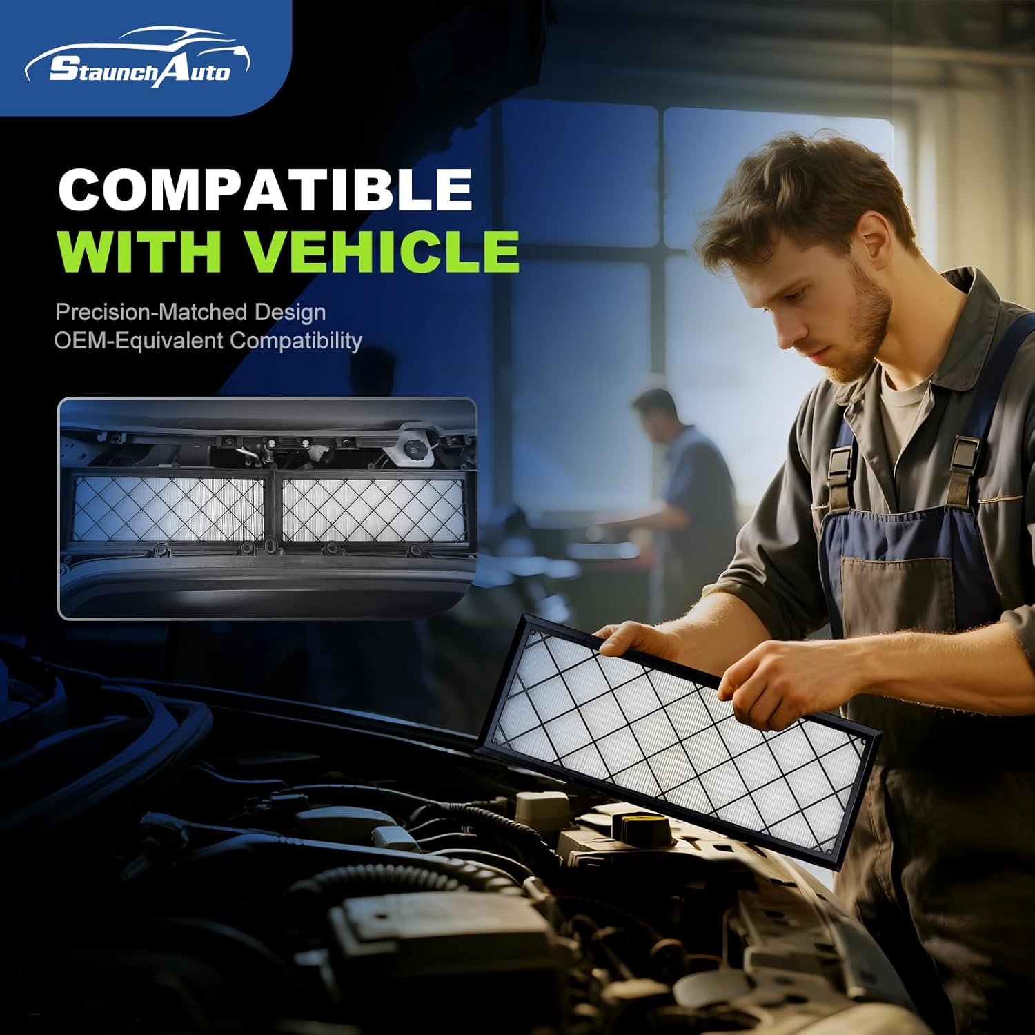 Intake Filter and Cabin Air Filter Set for 2020-2026 Tesla Model Y, 2025 2026 Model Y (Juniper Refresh) - Activated Carbon - 6 Pack- Replace#165837500A 165837600A Car Accessories