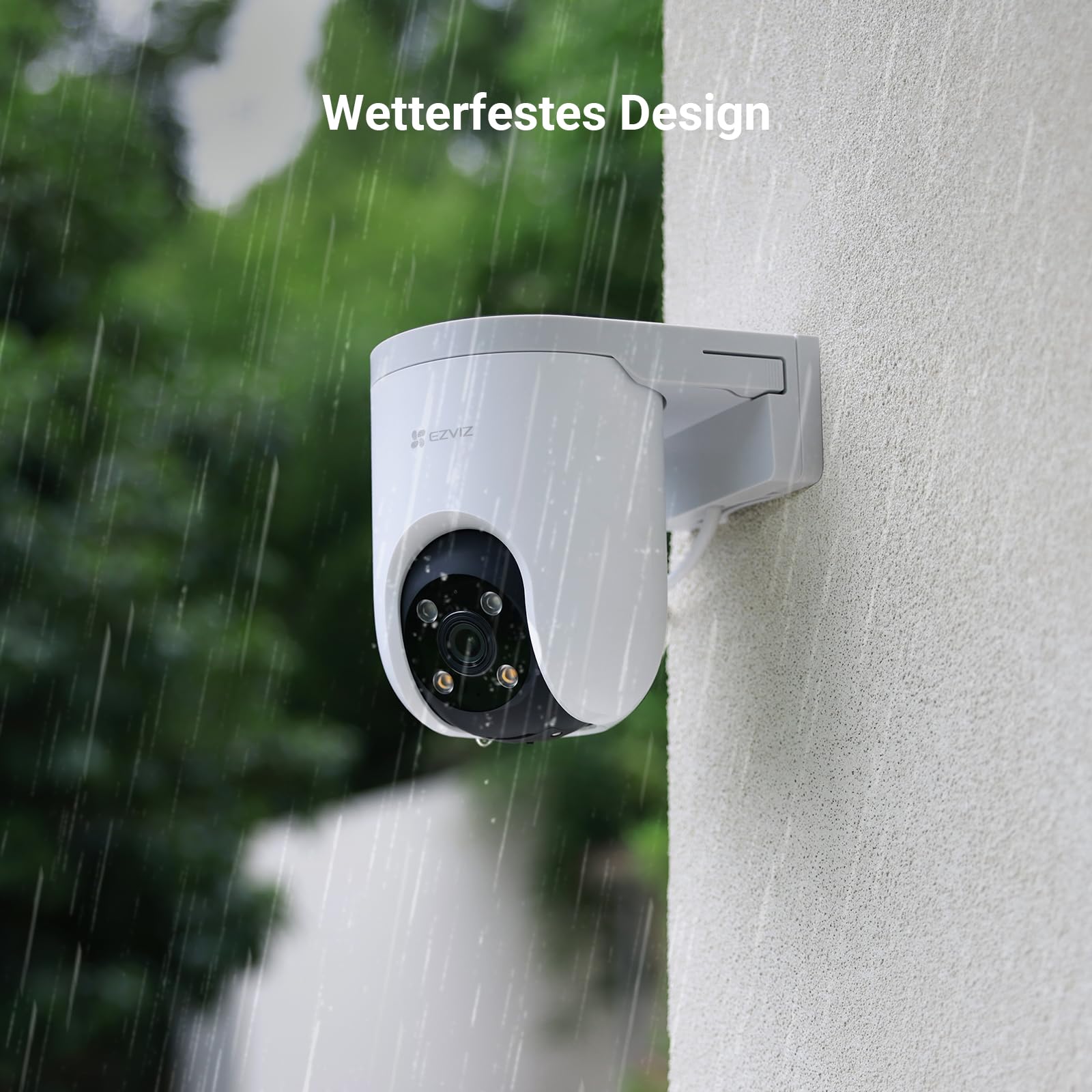EZVIZ 2K PoE Überwachungskamera Aussen, 360° PTZ Kamera Outdoor, Auto-Tracking, AI-Erkennung, 20m Farbnachtsicht, Wetterfest, Zwei-Wege-Audio, Einfache Montage, Kompatibel mit Alexa, H8c PoE