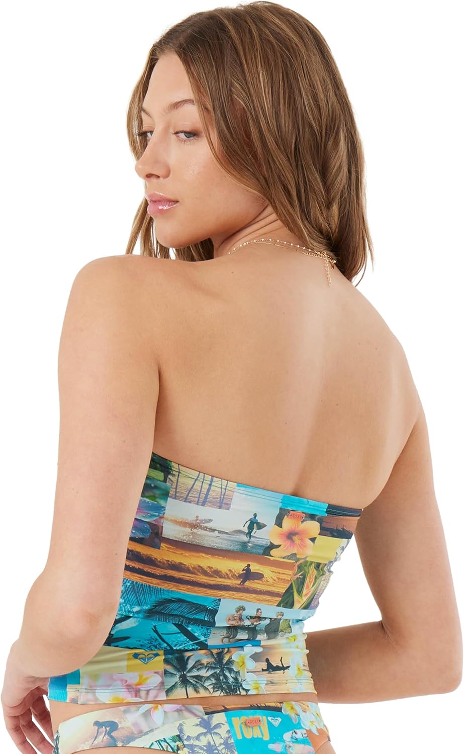 Roxy Women's Tube Bandeau, Strapless Swim Top, UPF 50+, Quick-Dry, Beach, Pool & Resort Wear