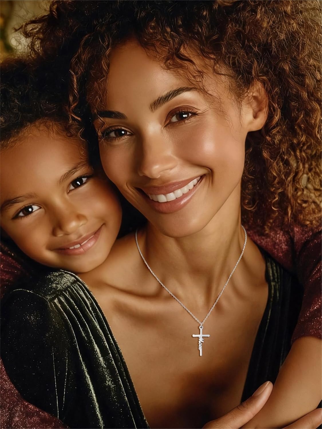 FaithHeart Stainless Steel Small Mom Cross Necklace for Women - Silver/Gold Dainty Faith Christian Pendant Necklaces with Message Card, Religious Jewelry Gifts for Mother Birthday - Image 9