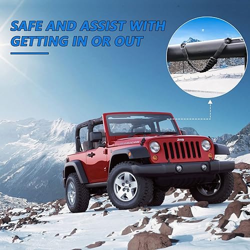 Miniatura 3 de Paquete de 6 asas de agarre de barra antivuelco compatibles con Ford Bronco 2021 2022 24 puertas, mango de agarre de paracaídas, accesorios