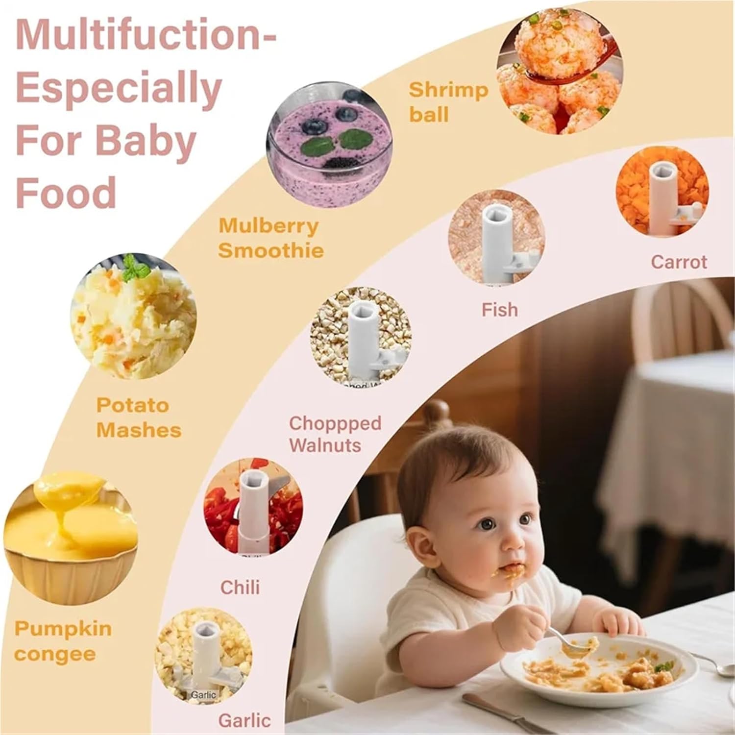 Manual Garlic Chopper Pull Rotate Press Blender for Kitchen Meat Grinder Vegetables Cutter Slicer Fruits Gadget Food Processor 500 900ML(900ml-Pink)