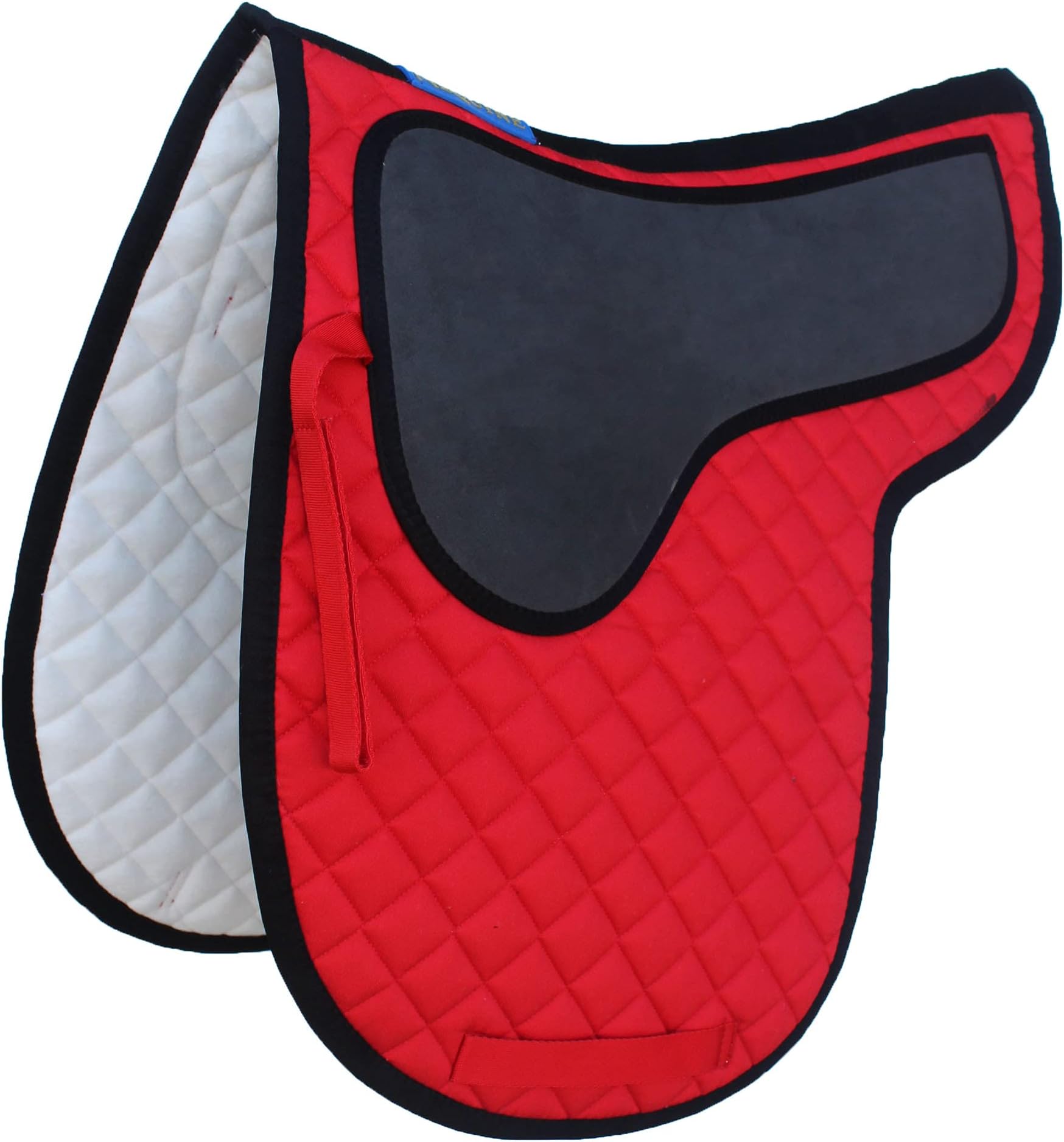Tackus Horse Cotton Jumping Quilted ENGLISH SADDLE PAD Trail Contoured Gel RED 72F21
