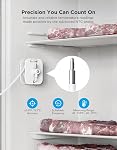 GoveeLife Thermomètre congélateur réfrigérateur 2 Pack, Capteur de température Bluetooth avec alarme, Smart APP Alertes pour réfrigérateur/congélateur/tube(WiFi Gateway Non inclus)=Surveiller le réfrigérateur/congélateur à distance avec les alertes app & Buzzer 230ft gamme. Pour cuisine/hô