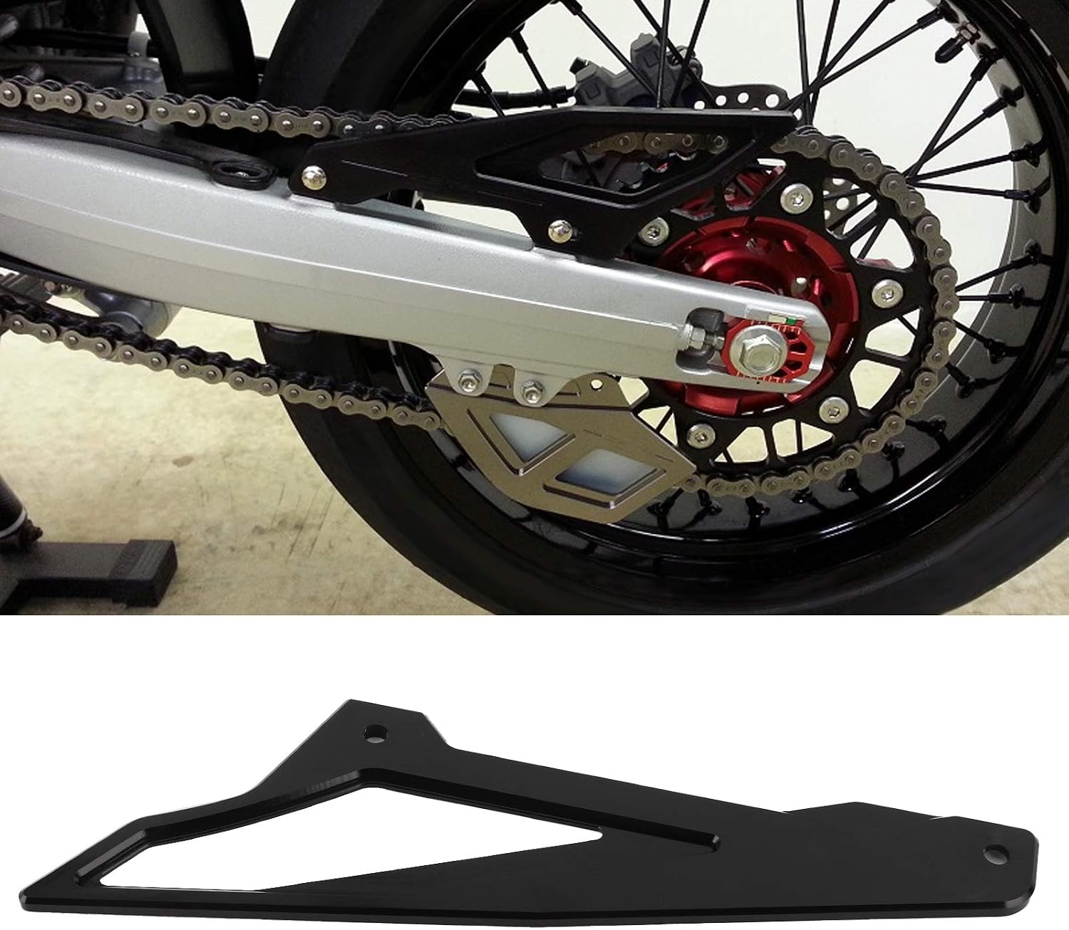 Drz400sm Chain Cover Rear Chain Cover Guard Protector Aluminum Fit for DRZ125/DRZ400S/DRZ400SM Black