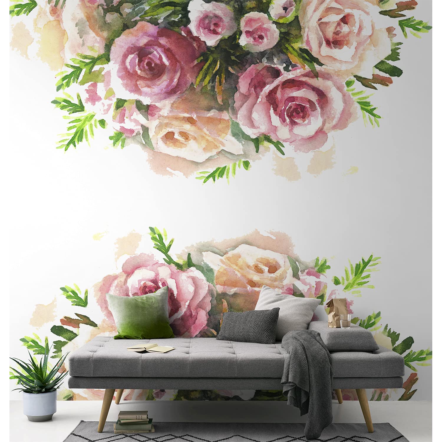 Papier peint en tissu roseflorale Coloray pour sublimer votre chambre