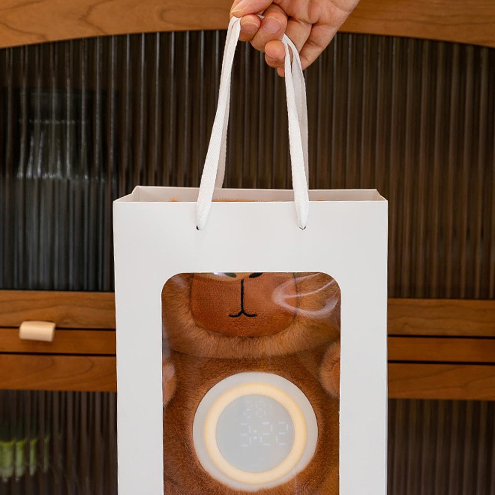 Wecker aus Plüsch, Wecker aus Plüsch, Tischlampe Capybara | Niedlicher Wecker für Kleinkinder, Digitaluhr für Mädchen und, Licht für Kinderzimmer, kleine Uhr